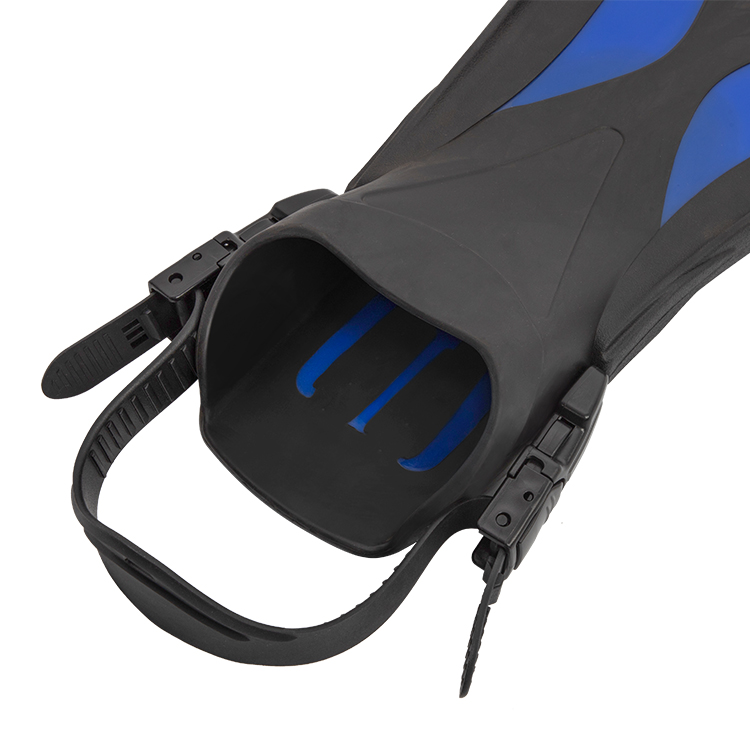 Custom Made Adult Diving Fins with the open Heel design and Quick Release Buckle