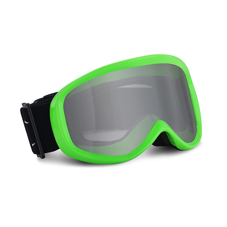 Reanson Customized Luxury Yellow Frame& blue Revo Ski Goggles with Anti Scratch Lens, Anti-fog and UV Protection