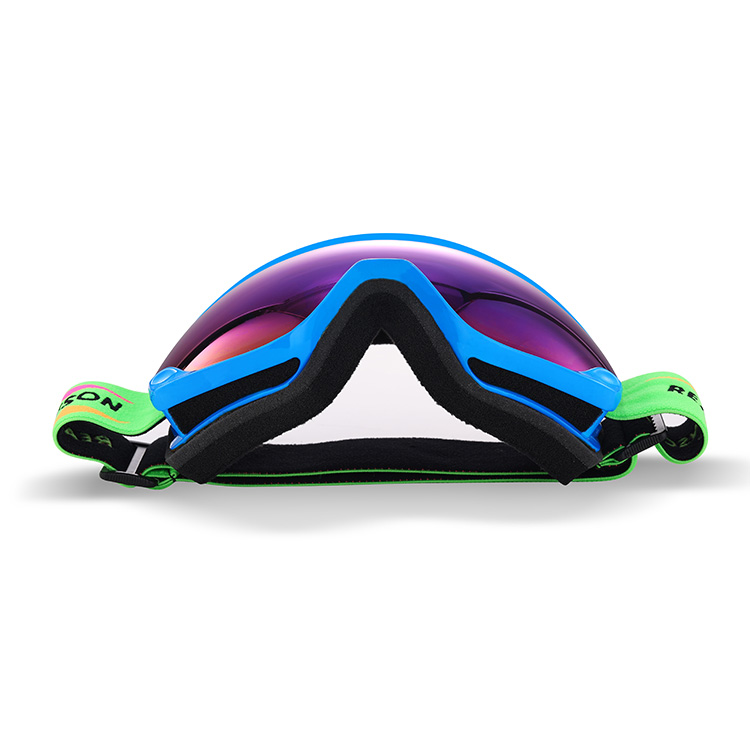 Reanson Customized Fog-free Anti-Scratch Blue Revo Lens Ski Goggles with the UV Protection