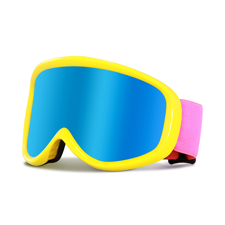 Reanson Customized UV 400 Protection and Anti-fog Smoke color Lens Ski Goggles