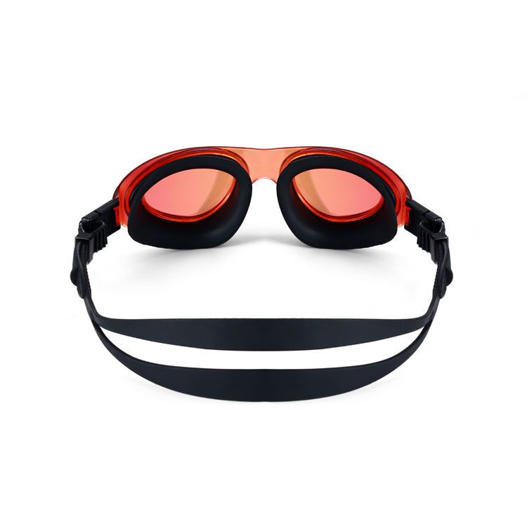 Reanson Custom Made Super Anti-fog PC One-Piece Swimming Goggles with the 100% UV Protection and 100% Silicone Gasket& Strap